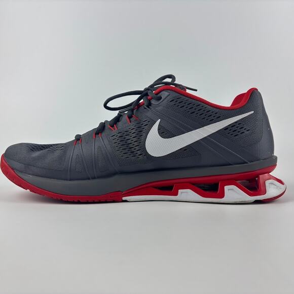 Nike Reax Lightspeed Training Shoes Men's Size 12 Grey / Red 807194-001 - Picture 7 of 12